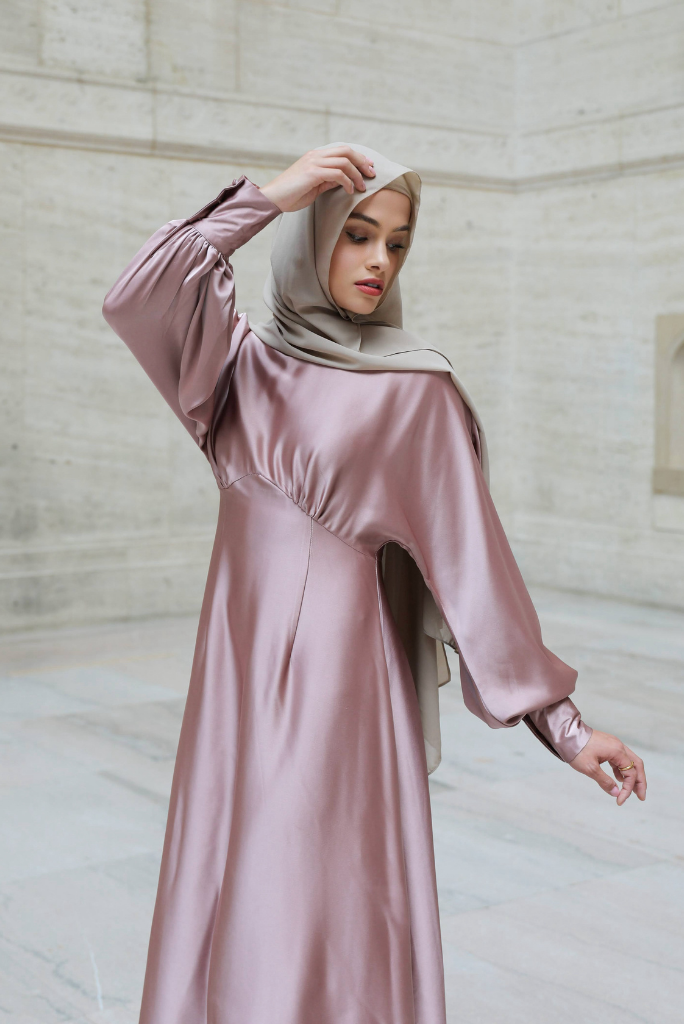 Imelda Batwing Dress - Rose Taupe