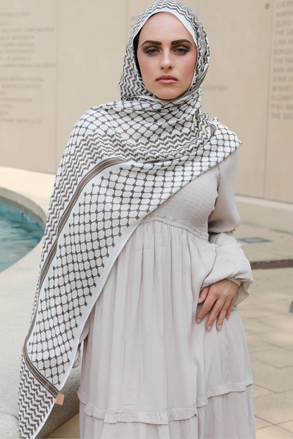 BAMBOO MODAL - KEFFIYEH BROWN