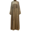 Marjan Kimono Abaya Set - Hazelnut