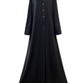 Maryam Button Abaya - Black