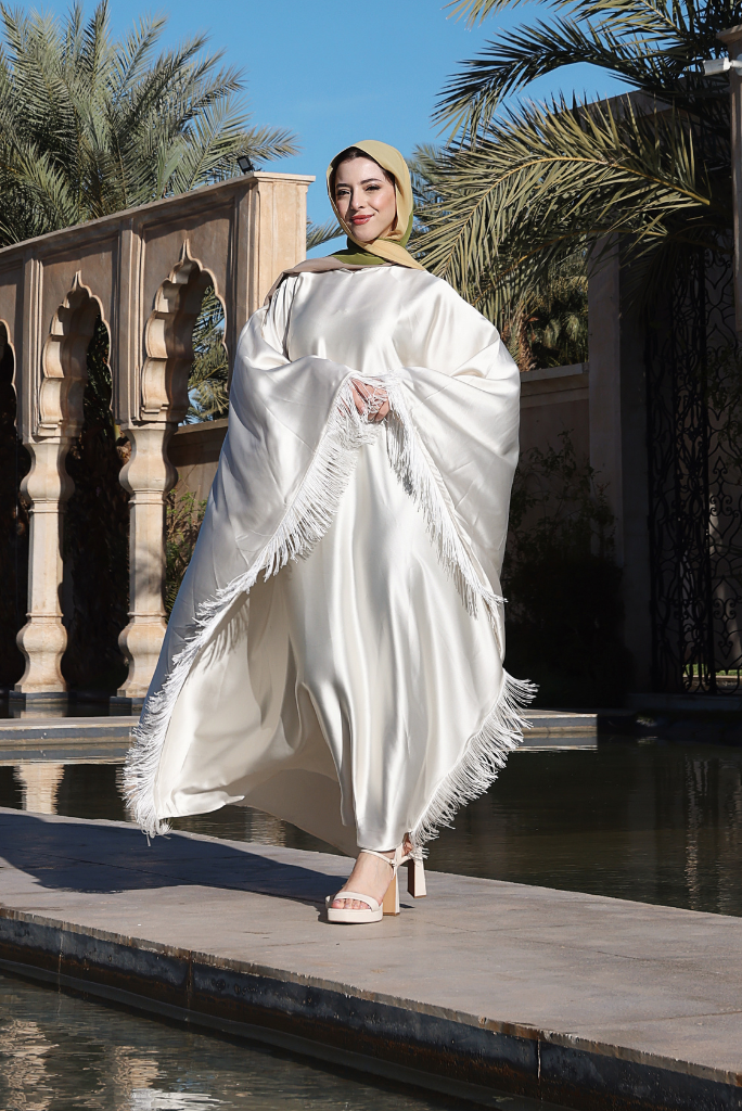 Layali Kaftan Abaya - Ivory Glow