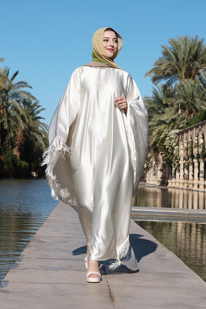 Layali Kaftan Abaya - Ivory Glow