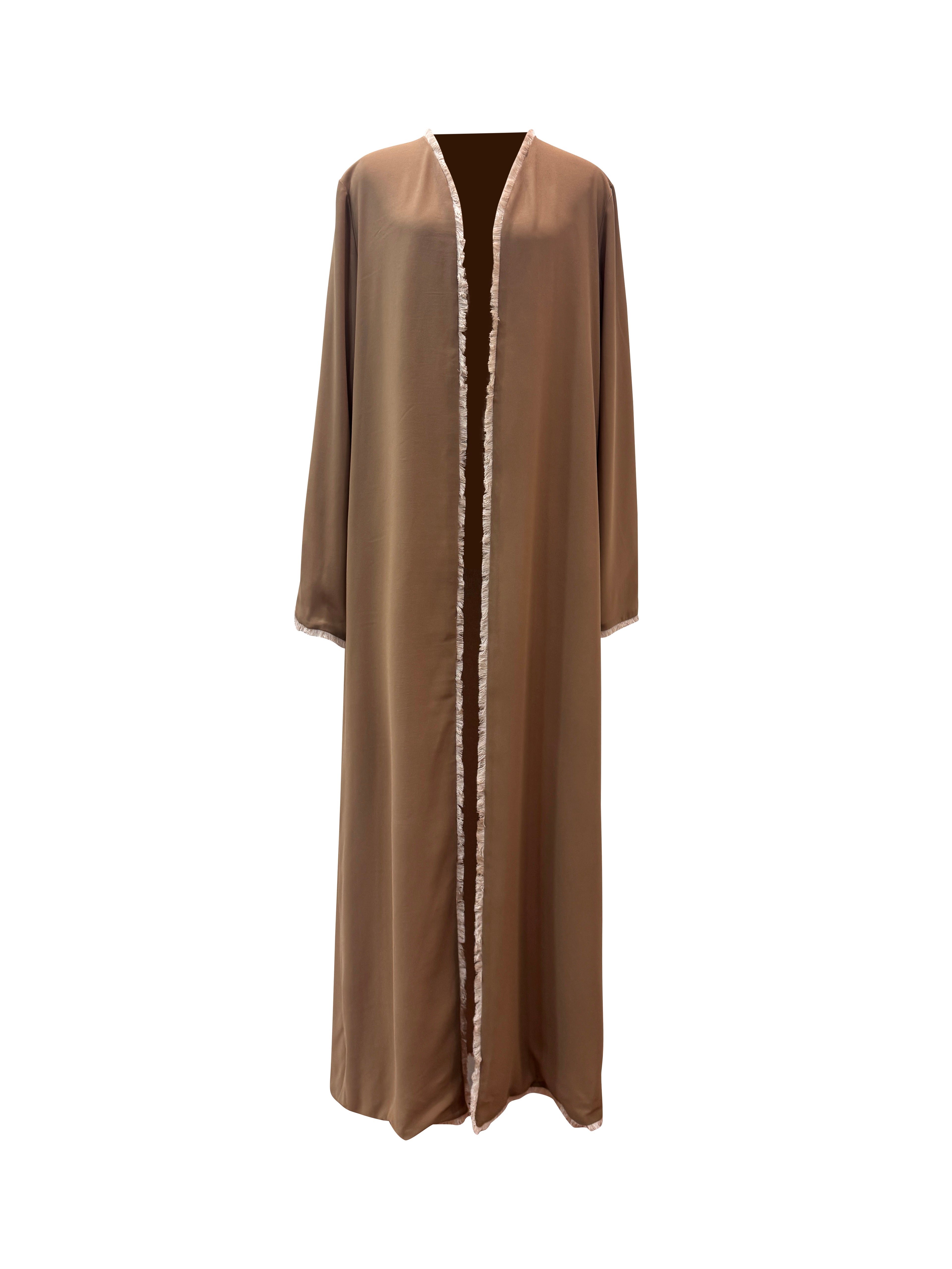 Alwan Reversible Kimono Abaya - Caramel Creme