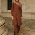 Tamara Knit Two Piece Matching Set - Chestnut