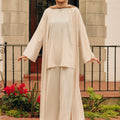 Serene Three Piece Abaya Matching Set - Pearl