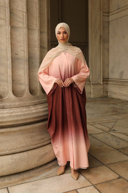 Hilwah Ombre Kaftan Kimono - Rose Dusk