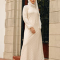 Chemise Lace Maxi Gown - Alabaster