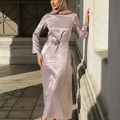 Amara Satin Dress - Lilac