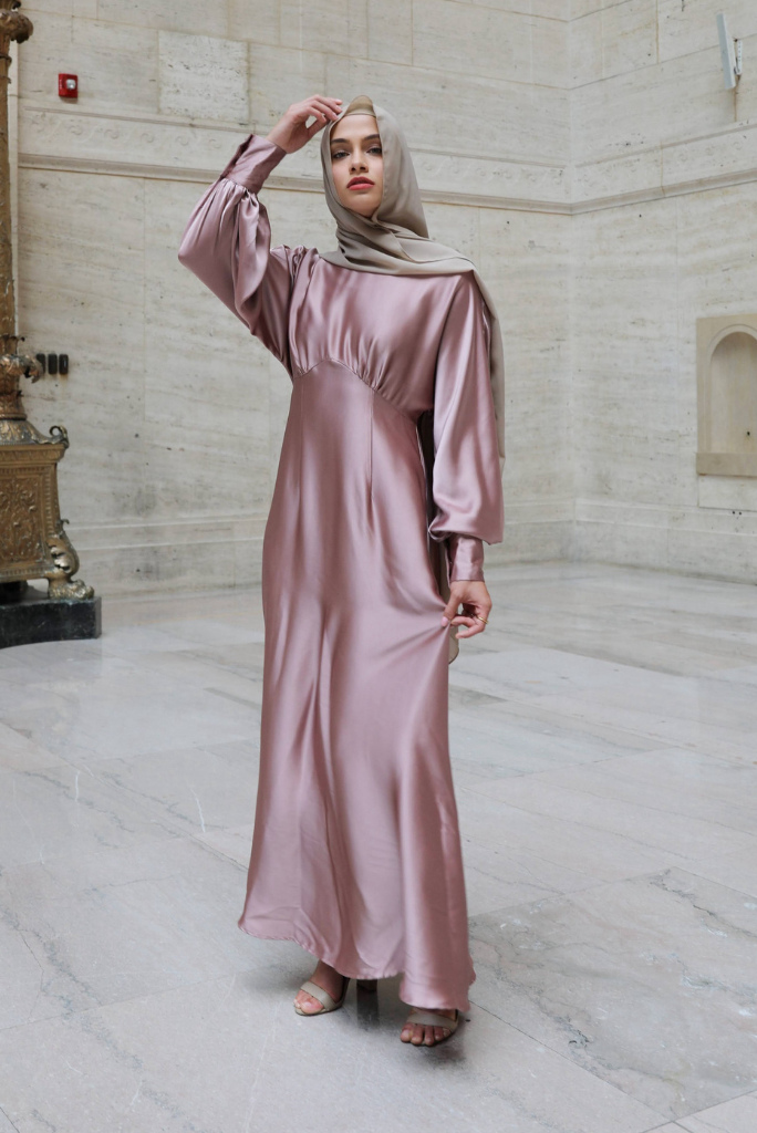 Imelda Batwing Dress - Rose Taupe