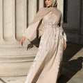 Hiba Metallic Maxi Gown - Desert Dawn