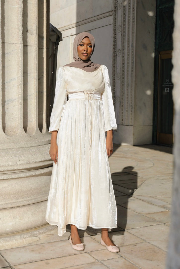 Old Fashioned Vintage Maxi Dress with Long Sleeves