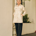 Aziza Button Down Shacket - Vanilla