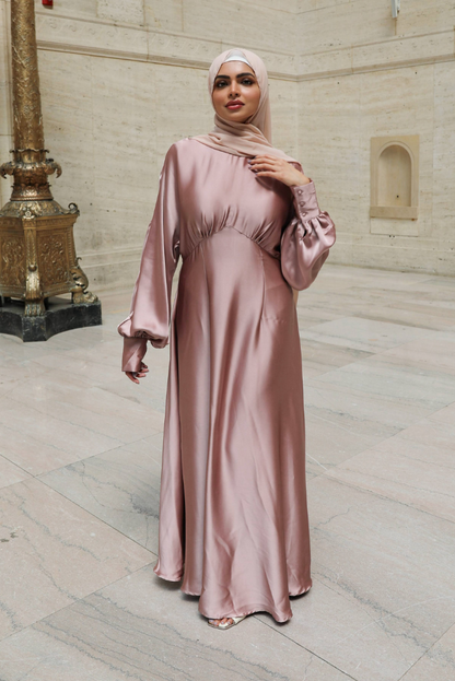 Imelda Batwing Dress - Rose Taupe