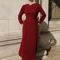 Ayesha Knit Maxi Gown - Ruby Red