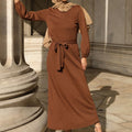 Ayesha Knit Maxi Gown - Brownie