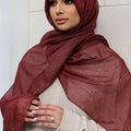 Metallic Scarf - Maroon