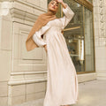 Amira Textured Maxi Dress - Ivory