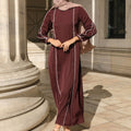 Falak Pearl Maxi Dress - Garnet