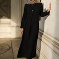 Shifah Flowy Abaya Dress - Black