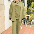 Zahra Three Piece Matching Set - Olive