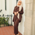 Zahra Three Piece Matching Set - Chocolate