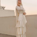 Seville Layered Satin Gown - Glistening Ivory