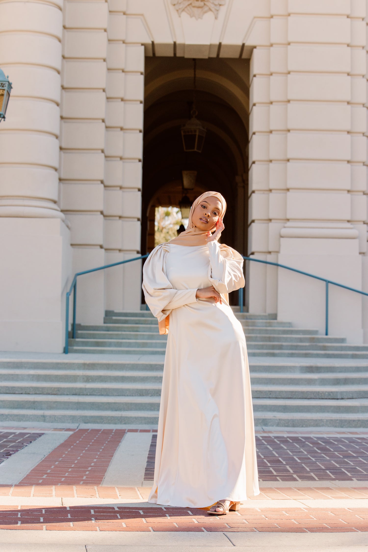 Austen Satin Gown - Ivory