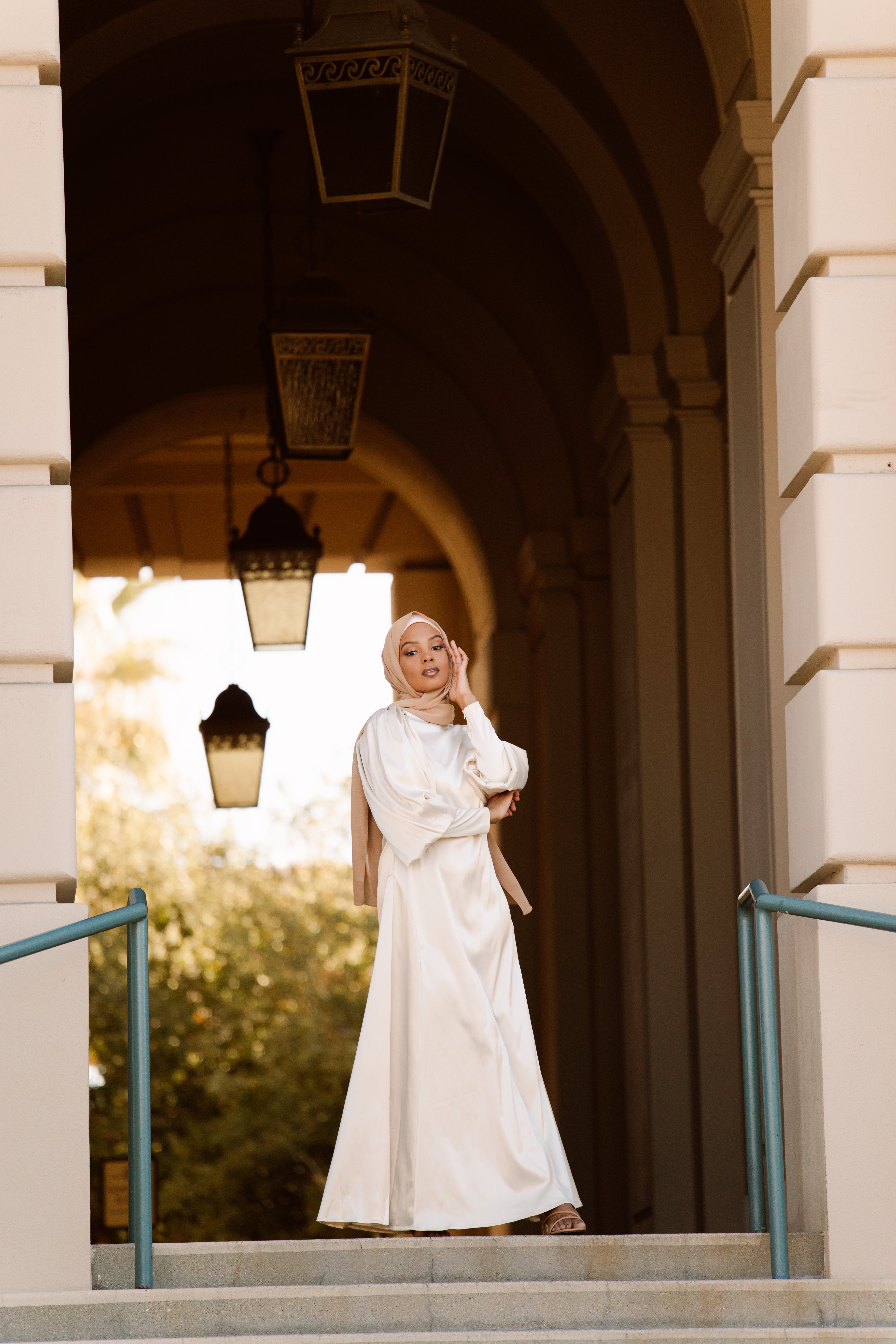 Austen Satin Gown - Ivory