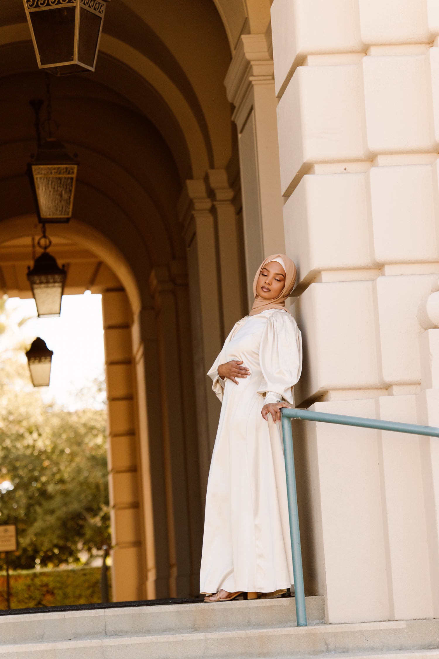 Austen Satin Gown - Ivory