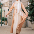 Sakura Wrap Kimono Abaya - Desert Sand