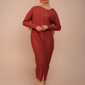 Batwing Knit Dress - Terracotta