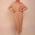 Batwing Knit Dress - Tan