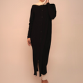 Batwing Knit Dress - Black