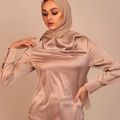 Eileen Satin Tunic - Vintage Bronze