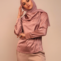 Eileen Satin Tunic - Rose Quartz