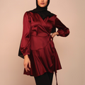 Mila Wrap Tunic - Ruby