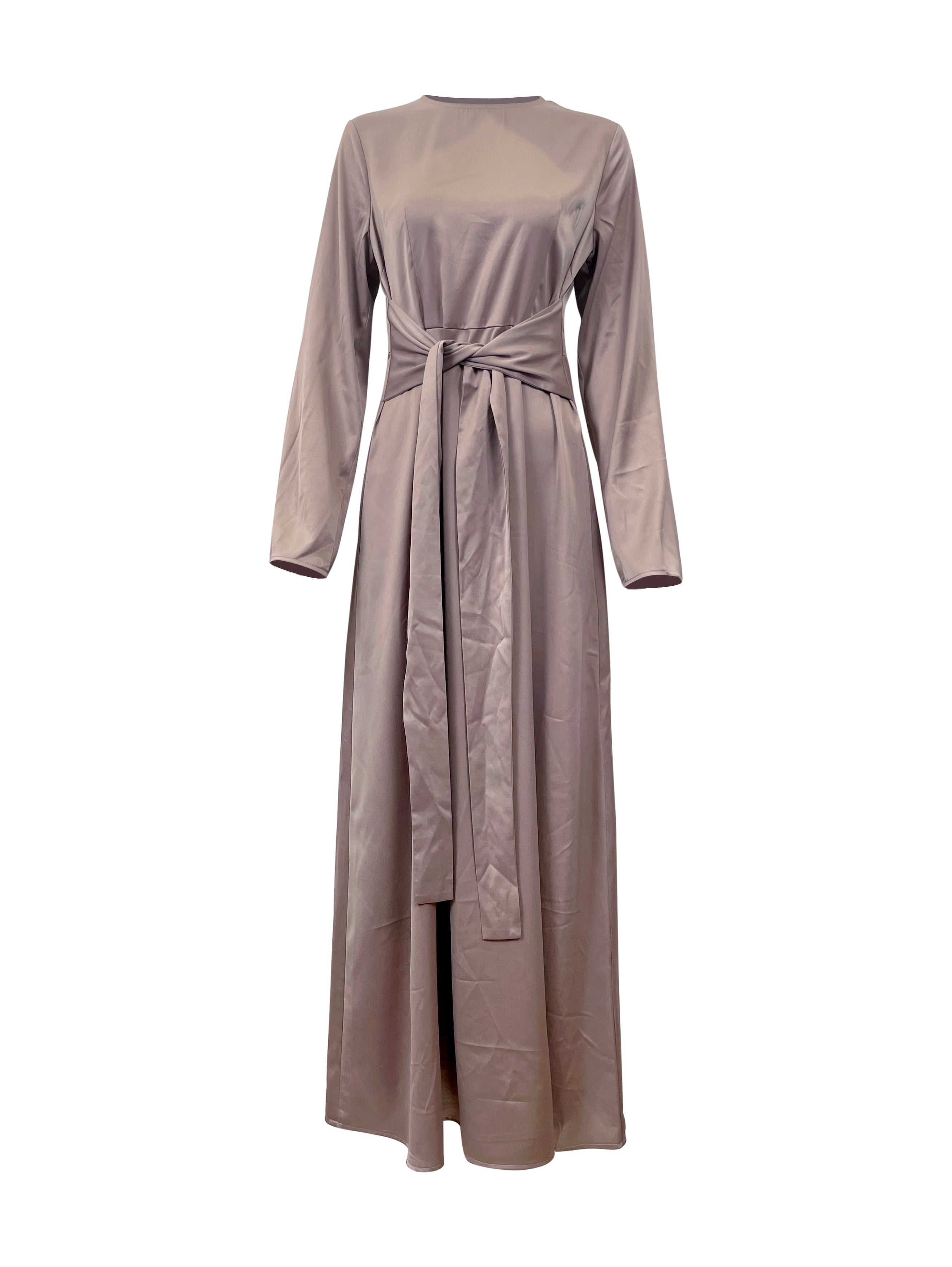 Buy Modest Julia Maxi Dress - Taupe | Niswa Fashion