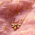 Studded Bumblebee Necklace