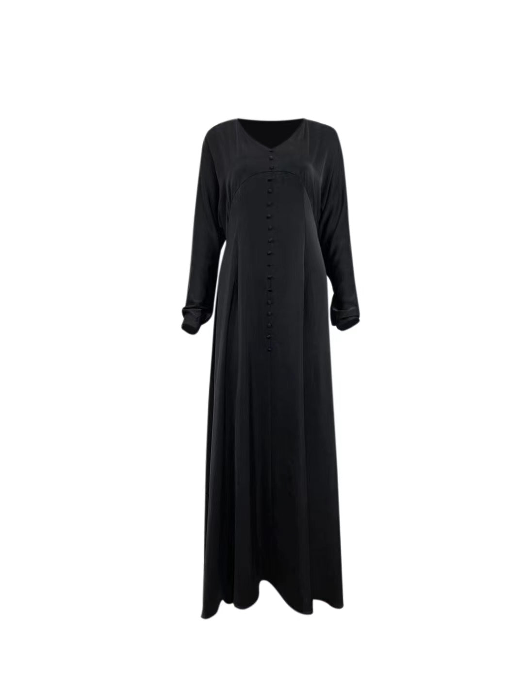 Elysia Satin Dress - Black
