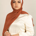 AUTUMN LEAVES Georgette Chiffon Scarf-AllScarves-Niswa Fashion