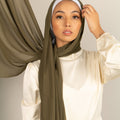 BLUSHING BASIL Georgette Chiffon Scarf-AllScarves-Niswa Fashion