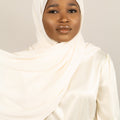 CLASSIC CREME Crepe Chiffon-AllScarves-Niswa Fashion