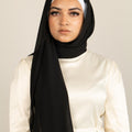 EBONY Georgette Chiffon Scarf-AllScarves-Niswa Fashion