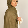 LIGHT MOSS Georgette Chiffon Scarf-AllScarves-Niswa Fashion