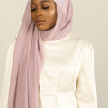 MAUVE MIST Georgette Chiffon Scarf-AllScarves-Niswa Fashion