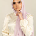 MISTY LILAC Georgette Chiffon Scarf-AllScarves-Niswa Fashion