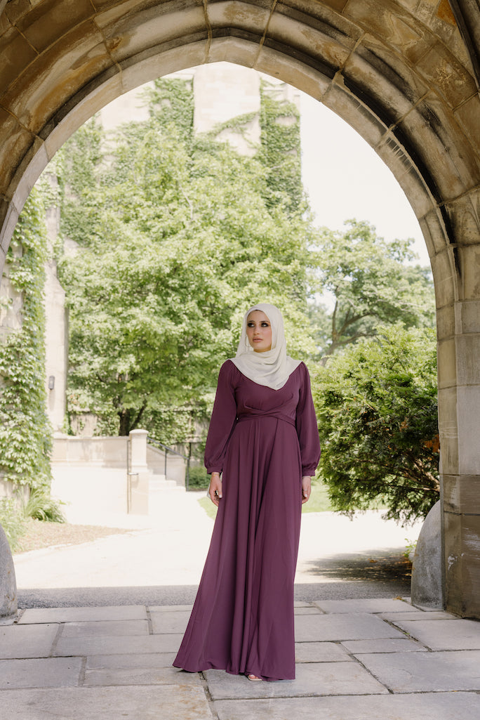 Hijab maroon sale dress