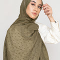 OLIVE Embossed Woven Viscose