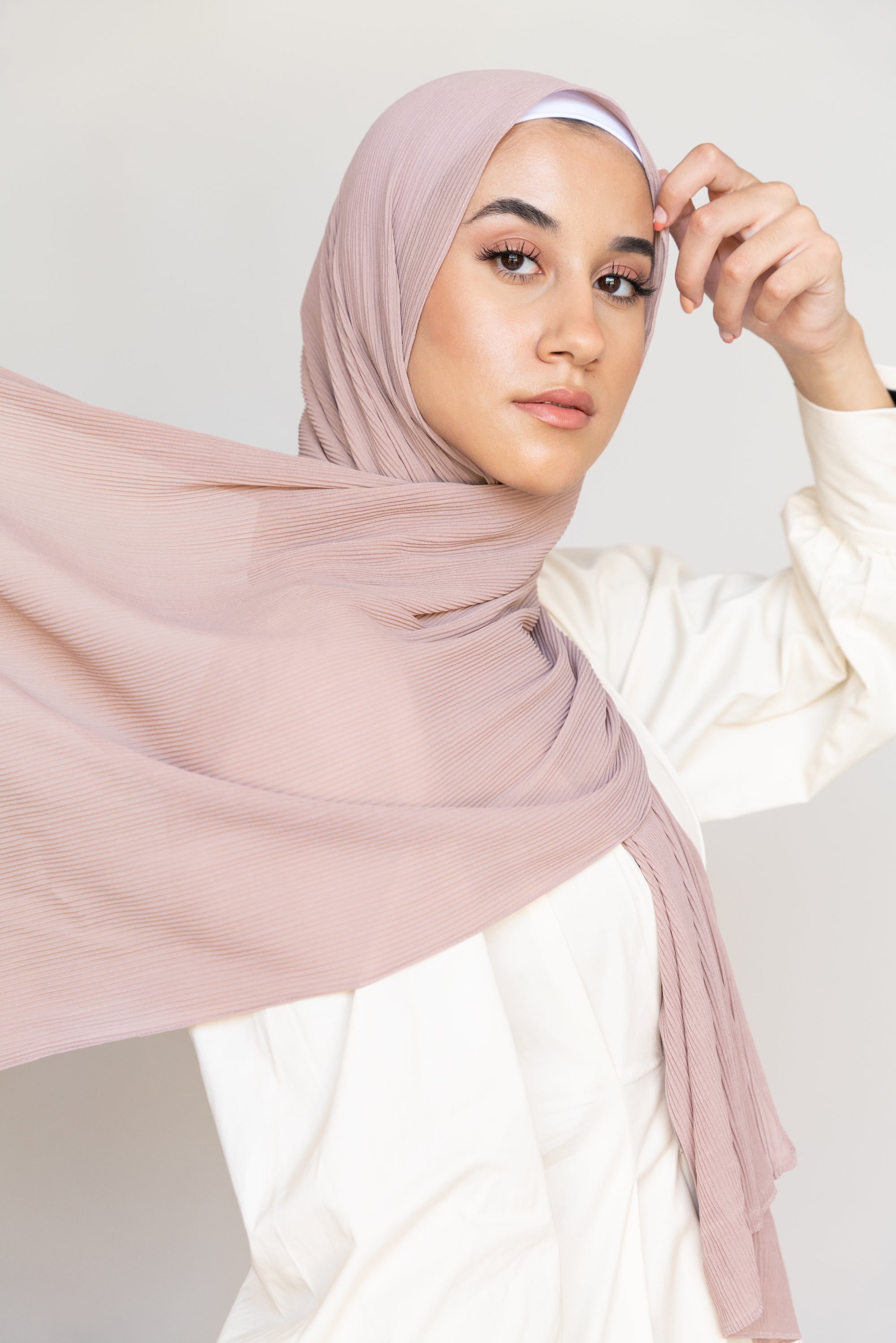 Pleated on sale hijab scarf