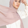 MAUVE TAUPE Pleated Chiffon